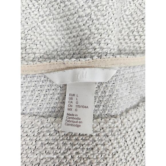 Women's H&M cream colored waffle knit sweater size large - Picture 5 of 6